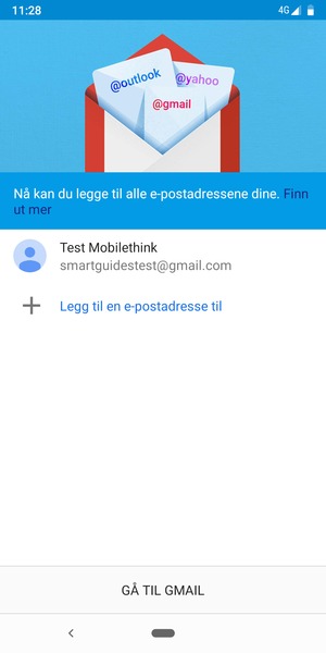 Velg GÅ TIL GMAIL