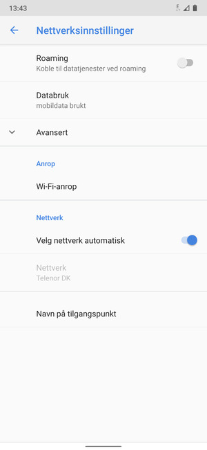 Bla til og velg Navn på tilgangspunkt