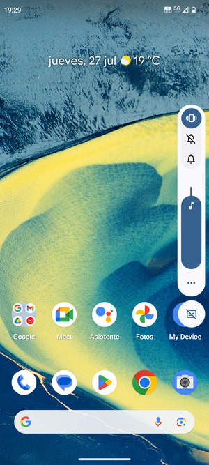 Seleccione Vibración para cambiar al modo de Vibración