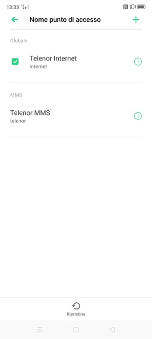 Il tuo telefono è ora stato configurato per gli MMS