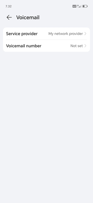 Select Voicemail number