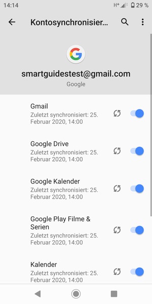 Ihre Daten werden synchronisiert