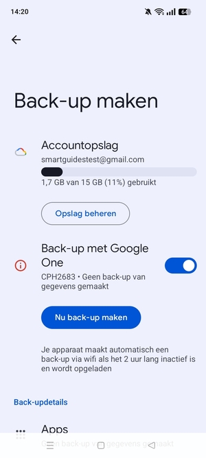 Selecteer Accountopslag