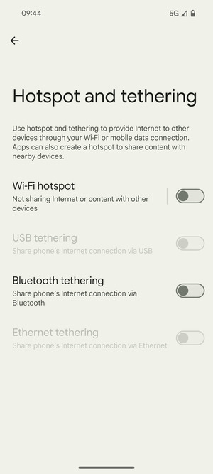 Select Wi-Fi hotspot