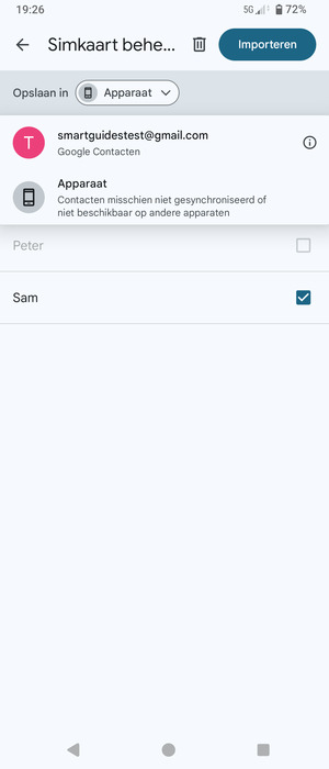 Selecteer uw Google-account