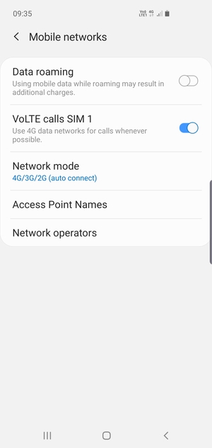Select Access Point Names