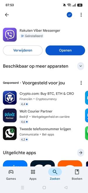 Selecteer Openen