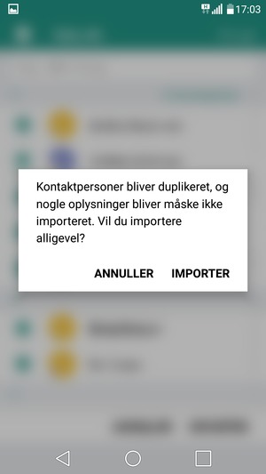 Vælg IMPORTER