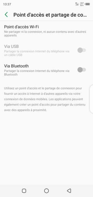 Sélectionnez Point d'accès Wi-Fi