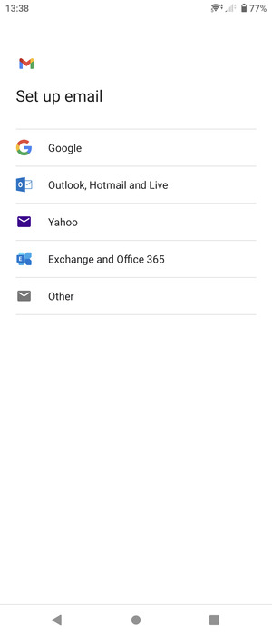 Select Exchange and Office 365
