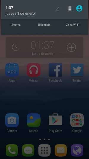 Deslice hacia abajo el menú superior de nuevo