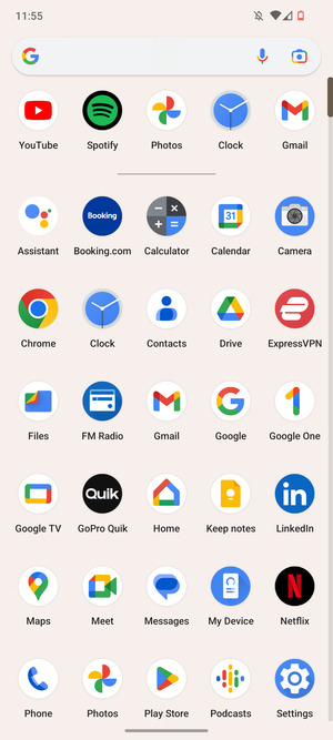 Scroll to and select Settings