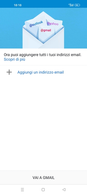 Seleziona Aggiungi un indirizzo email