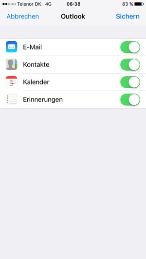 Wählen Sie Sichern
