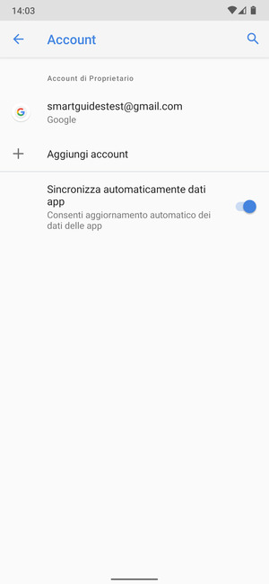Seleziona il tuo account Google