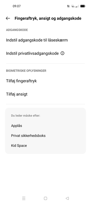 Vælg Indstil adgangskode til låseskærm