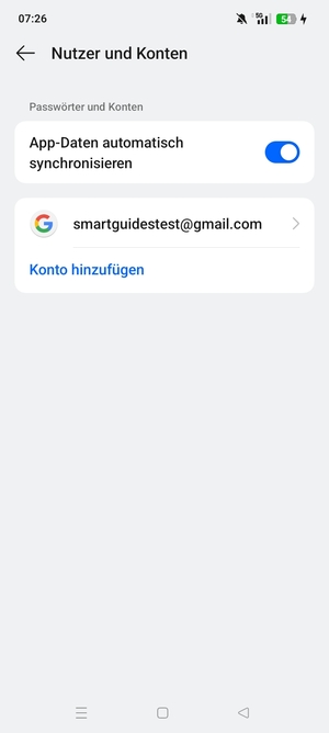 Wählen Sie Ihr Google Konto