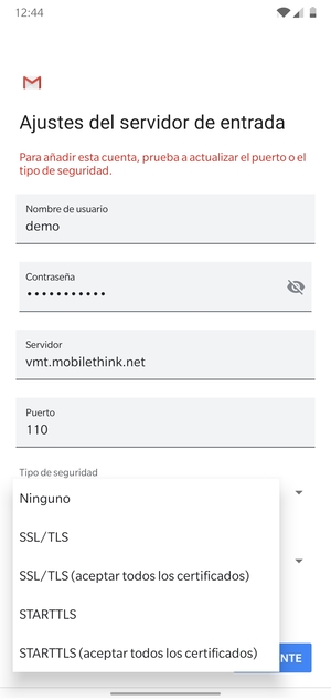 Seleccione Ninguno