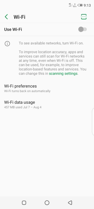 Turn Wi-Fi on