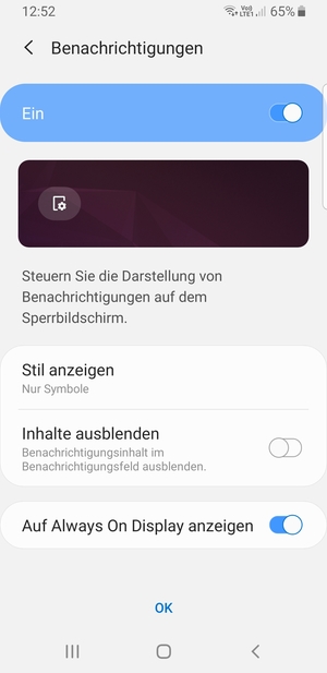 Wählen Sie Ihre bevorzugten Optionen und wählen Sie OK