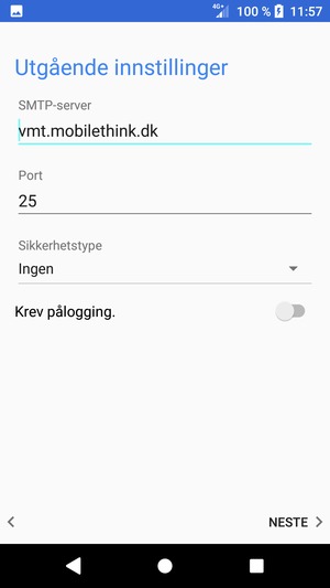 Slå av Krev pålogging. og velg NESTE