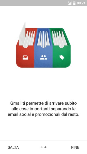 Seleziona FINE