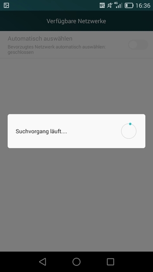 Warten Sie, bis die Suche abgeschlossen ist