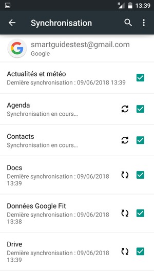 Vos informations seront synchronisées