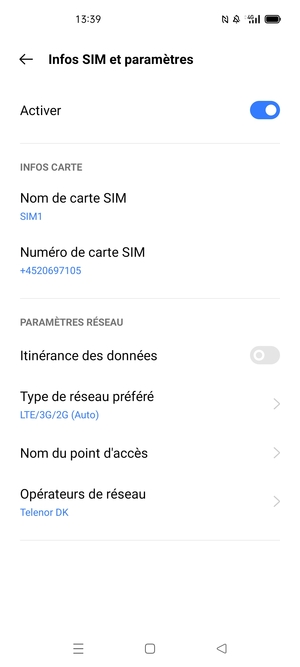 Sélectionnez Nom du point d'accès