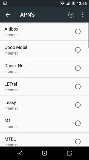Selecteer de Menu-knop