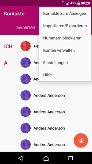 Wählen Sie Importieren/Exportieren