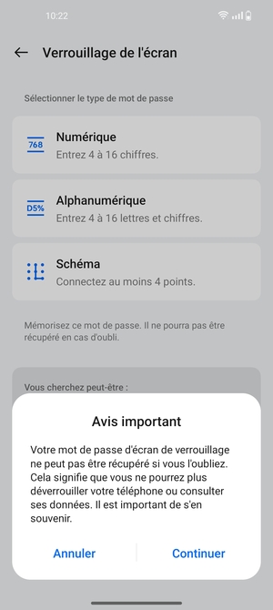 Sélectionnez Continuer