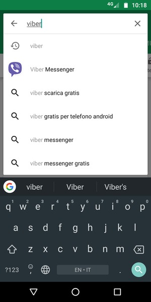 Inserisci il nome dell'app e seleziona Cerca