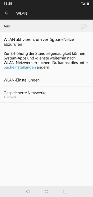 Schalten Sie WLAN ein