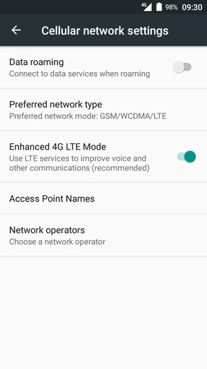 Select Access Point Names