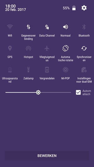 Selecteer de Instellingen knop