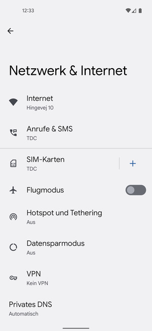 Wählen Sie Internet