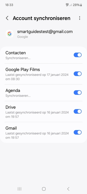 Uw gegevens worden gesynchroniseerd