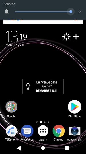 Maintenir appuyé pour baisser le volume au niveau requis