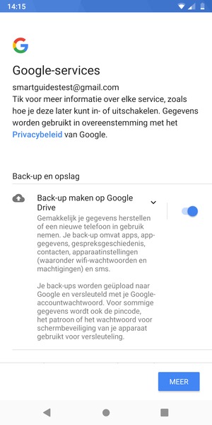Selecteer MEER