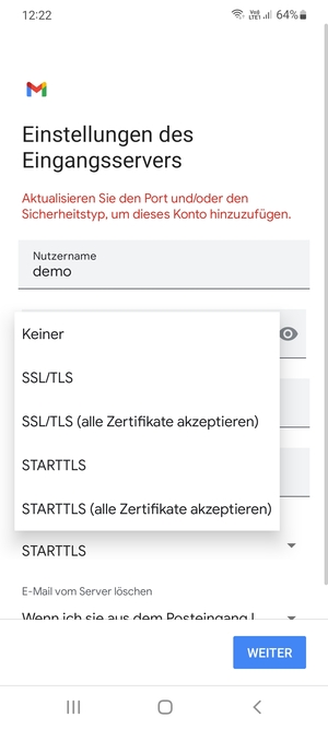 Wählen Sie Keiner
