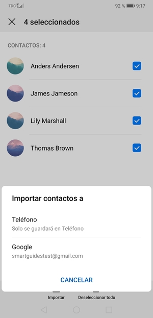 Seleccione su cuenta Google