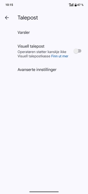 Velg Avanserte innstillinger