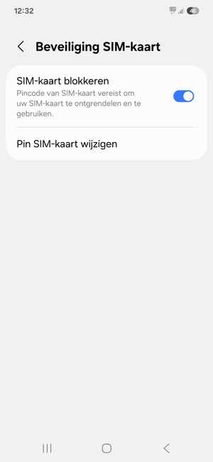 Selecteer Pin SIM-kaart wijzigen