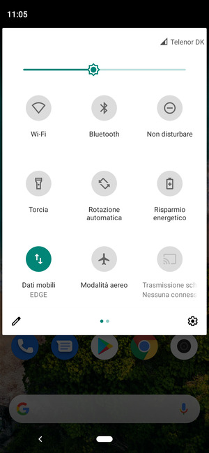 Seleziona il tasto Impostazioni
