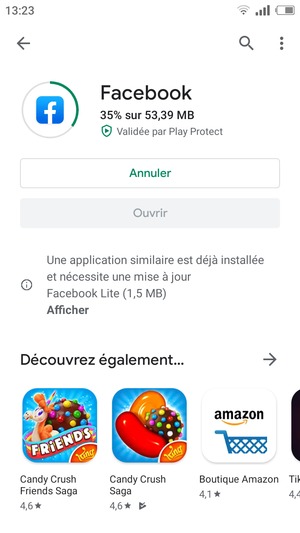 Veuillez attendre la fin de la procédure d'installation