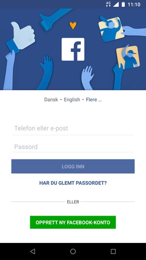 Applikasjonen er klar til bruk