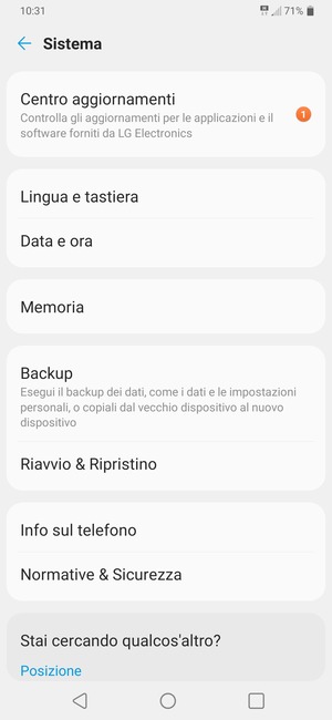 Seleziona Centro aagiornamenti