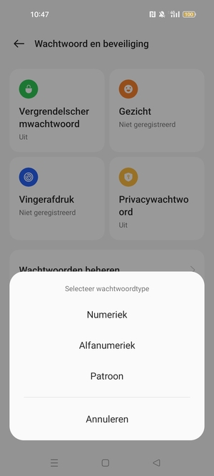 Selecteer Patroon