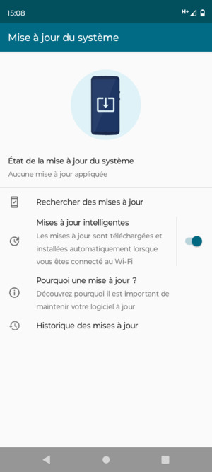 Sélectionnez Rechercher des mises à jour